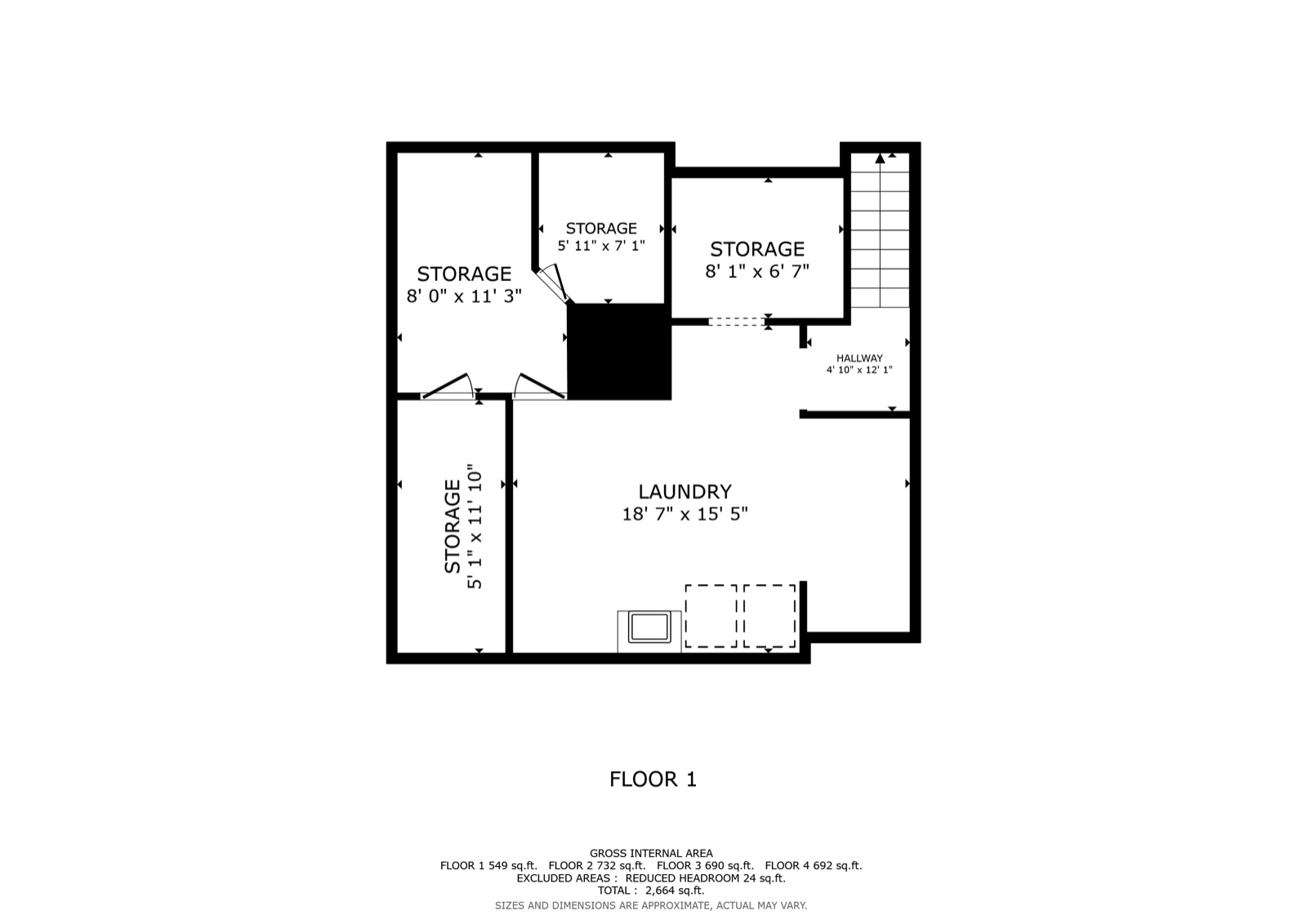 Lower level floor plan